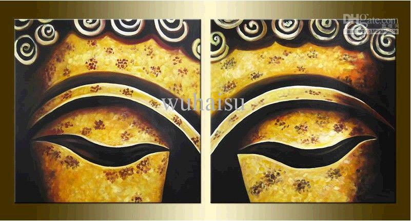 801x431 2018 Handcraft Portrait Oil Painting On Canvas Figure Of Buddha19 - Buddha Painting On Canvas