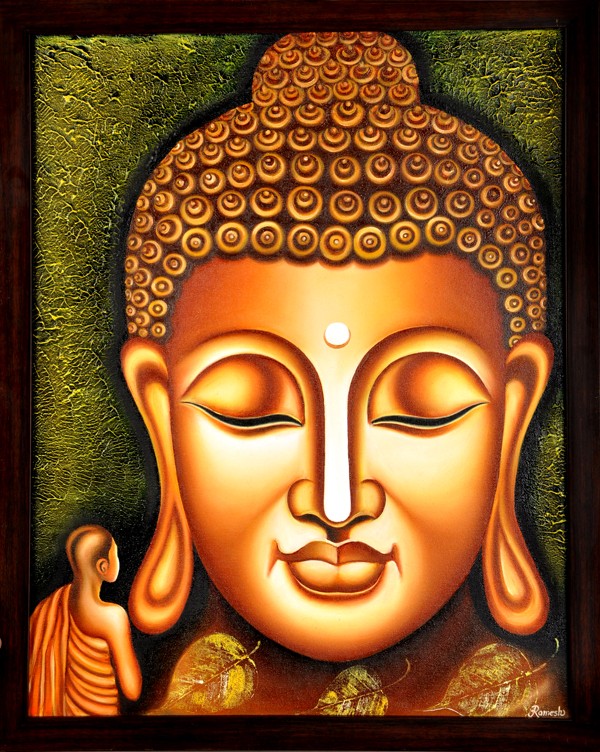 600x752 Lord Buddha, Painting - Buddha Painting On Canvas
