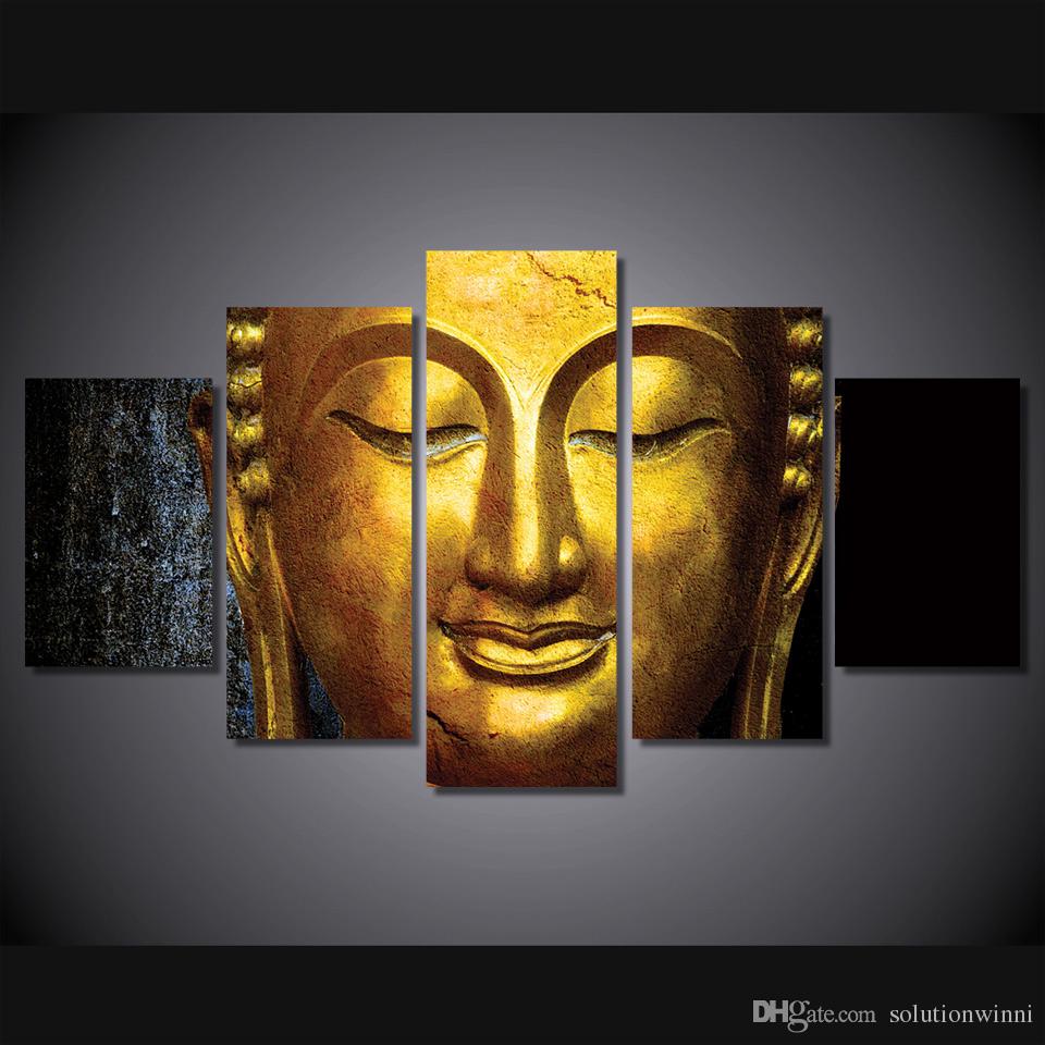 960x960 2018 Hd Printed The Golden Buddha Painting Canvas Print Room Decor - Buddha Painting On Canvas