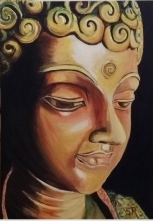 300x434 Paintings - Buddha Portrait Painting