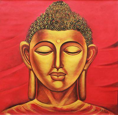 Buddha Portrait Painting at PaintingValley.com | Explore collection of ...