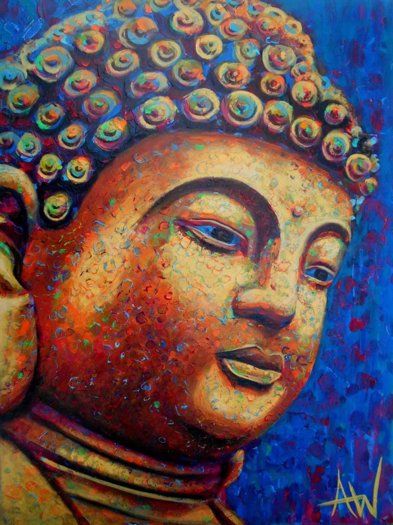 Buddha Portrait Painting at PaintingValley.com | Explore collection of ...