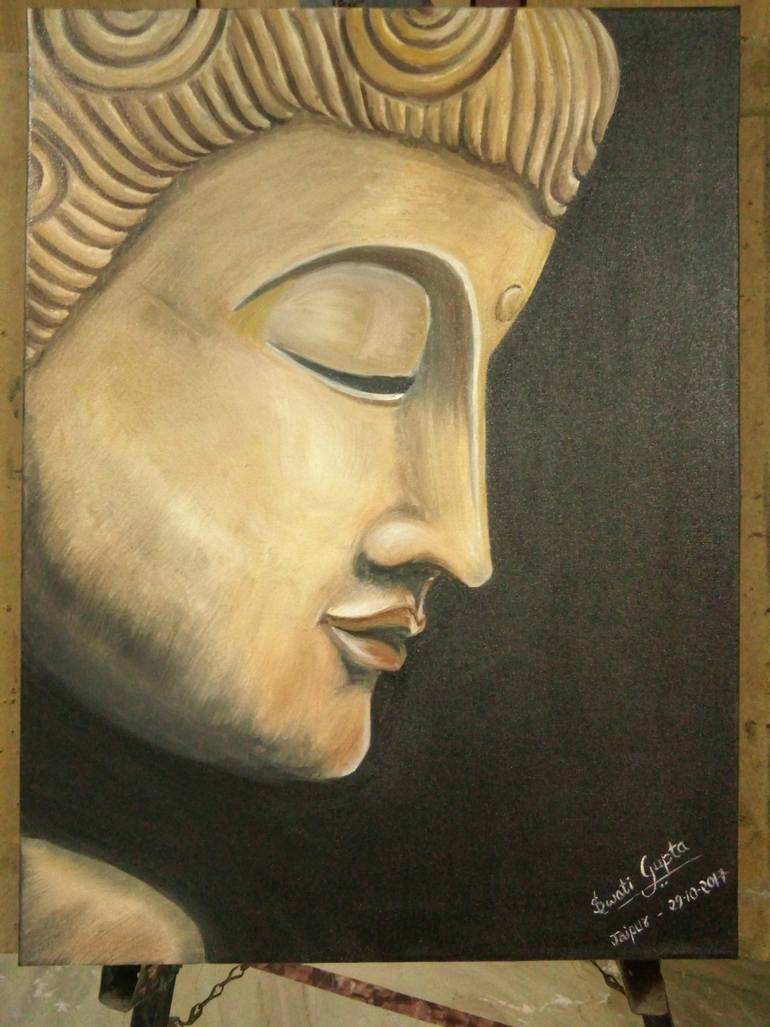 Buddha Portrait Painting at PaintingValley.com | Explore collection of ...