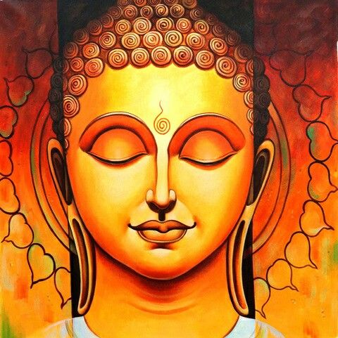 Buddha Portrait Painting at PaintingValley.com | Explore collection of ...