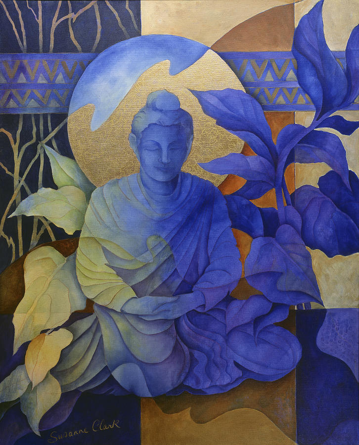 726x900 Contemplation - Buddha Watercolor Painting