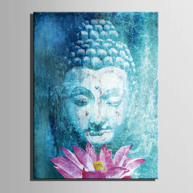 640x640 Hd Print Religion Buddha Canvas Wall Art Painting Canvas Wall Art - Buddha Watercolor Painting