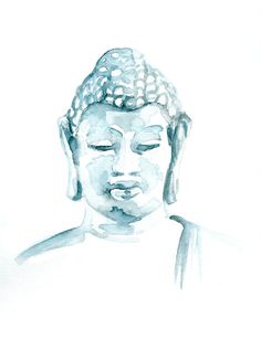 236x316 Lotus And Buddha Watercolor Art Print. Watercolour Buddha On High - Buddha Watercolor Painting