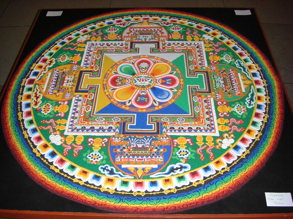 1200x900 Sand Mandala - Buddhist Mandala Painting
