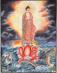 233x300 Japanese Buddha Painting Handmade Oil On Canvas Buddhist Buddhism - Buddhist Painting