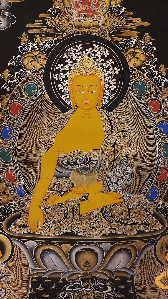 570x1013 Shakyamuni Thangka Painting Perfect For Wall Hanging And Home Decor - Buddhist Painting
