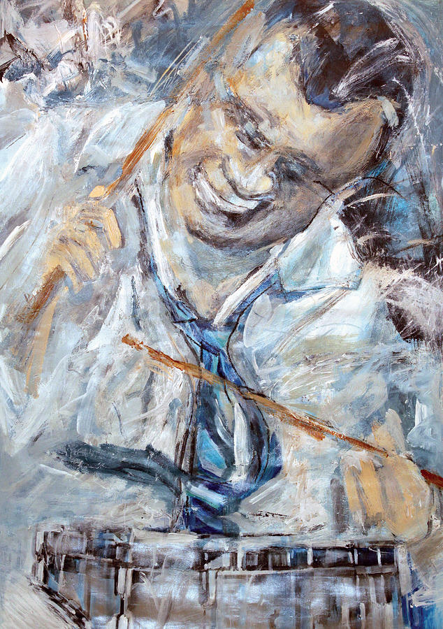 634x900 Buddy Rich Painting By Julio Blanco - Buddy Painting
