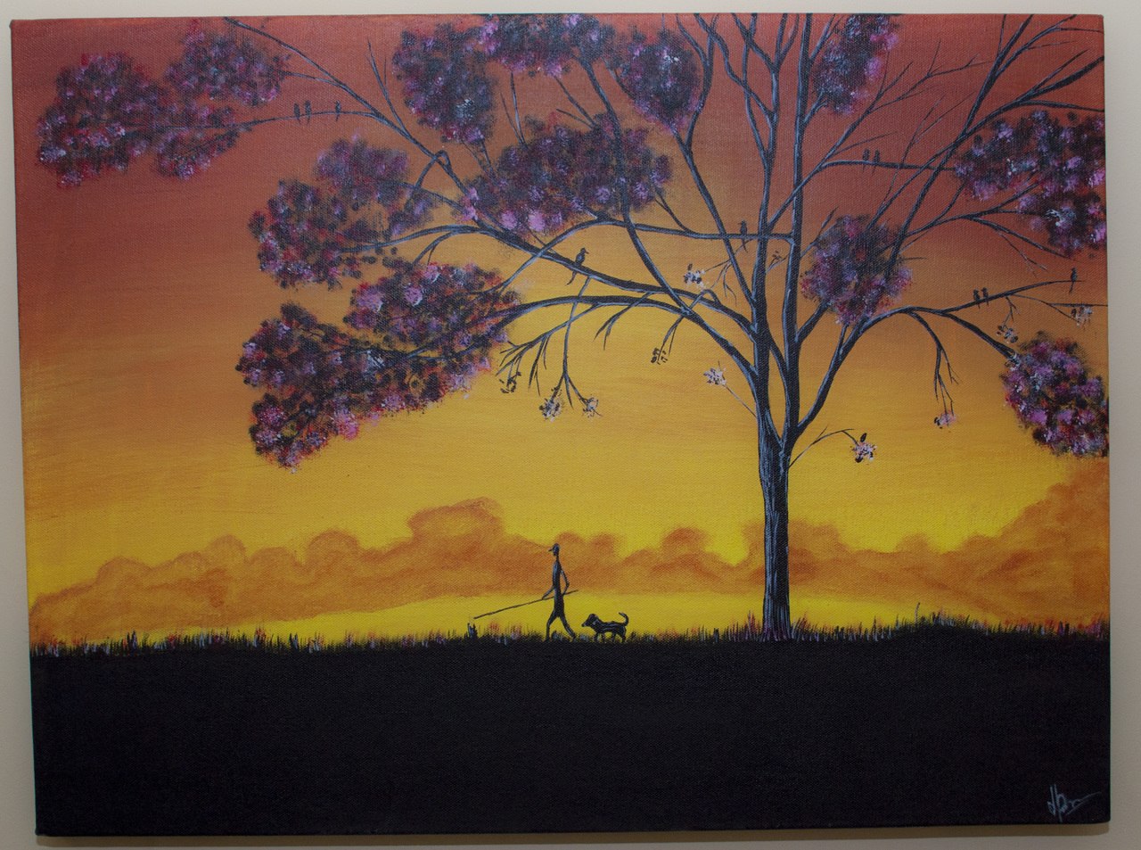 1280x953 Buy Walk With You Buddy Handmade Painting By Latesh Nair. Code - Buddy Painting