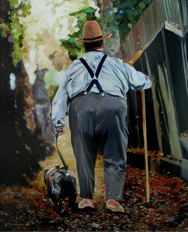 770x951 Saatchi Art Bob And Buddy Painting By Dennis Stevens - Buddy Painting