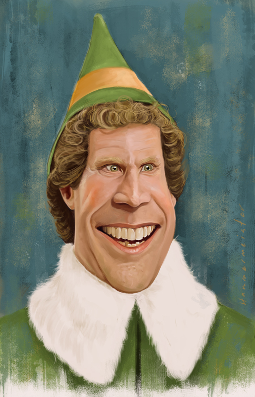514x800 Elf Mark Hammermeister - Buddy The Elf Painting