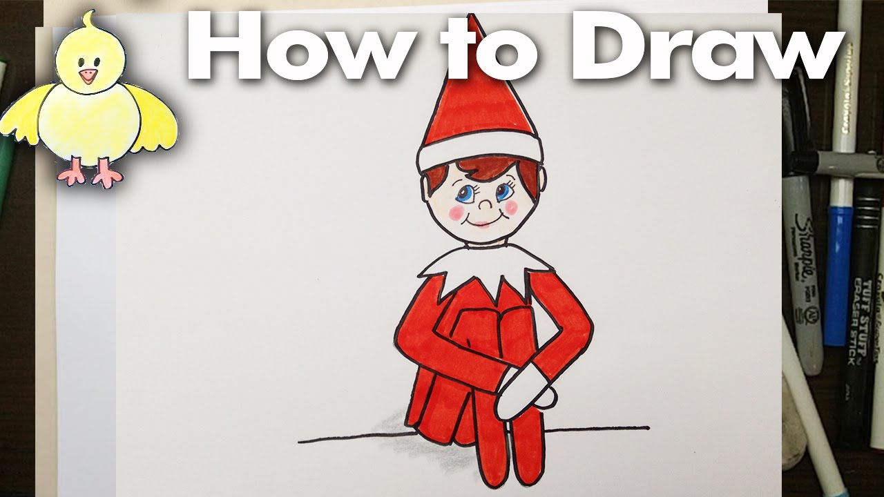 1280x720 How To Draw An Easy Elf On A Shelf For Beginners - Buddy The Elf Painting