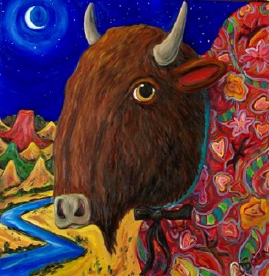 392x403 Buffalo Bill Wonders If His Shirt Is Too Loud For Rest - Buffalo Bills Painting