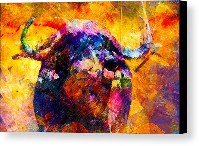 Buffalo Canvas Painting at PaintingValley.com | Explore collection of ...