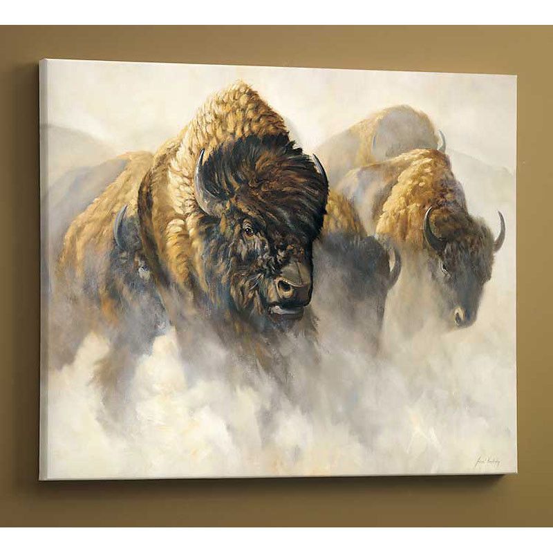 800x800 Phantoms Of The Plains Buffalo Art Print Buffalo, Canvases - Buffalo Canvas Painting
