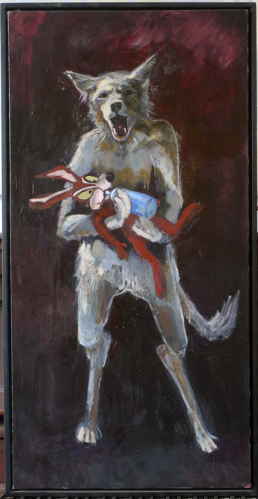 1000x1933 Artist Julie Buffalohead Uses Animals To Tell Unsettling Stories - Buffalo Head Painting