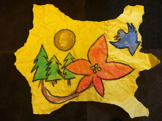 518x386 Multicultural Native American Art Painting Lesson Plans And Art - Buffalo Hide Painting