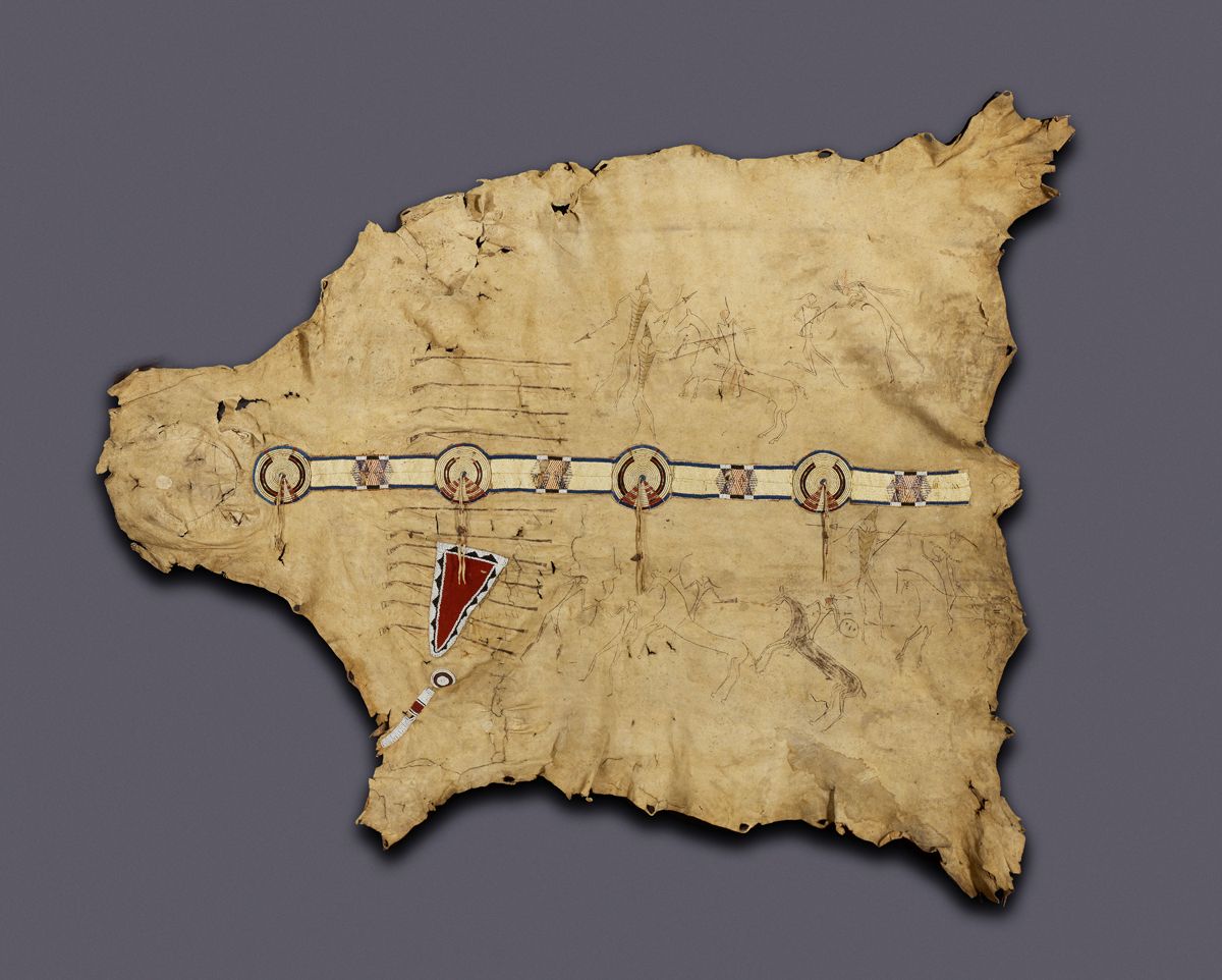 1200x962 Painted Buffalo Hide Crow Painted Buffalo Hide Fort Benton - Buffalo Hide Painting