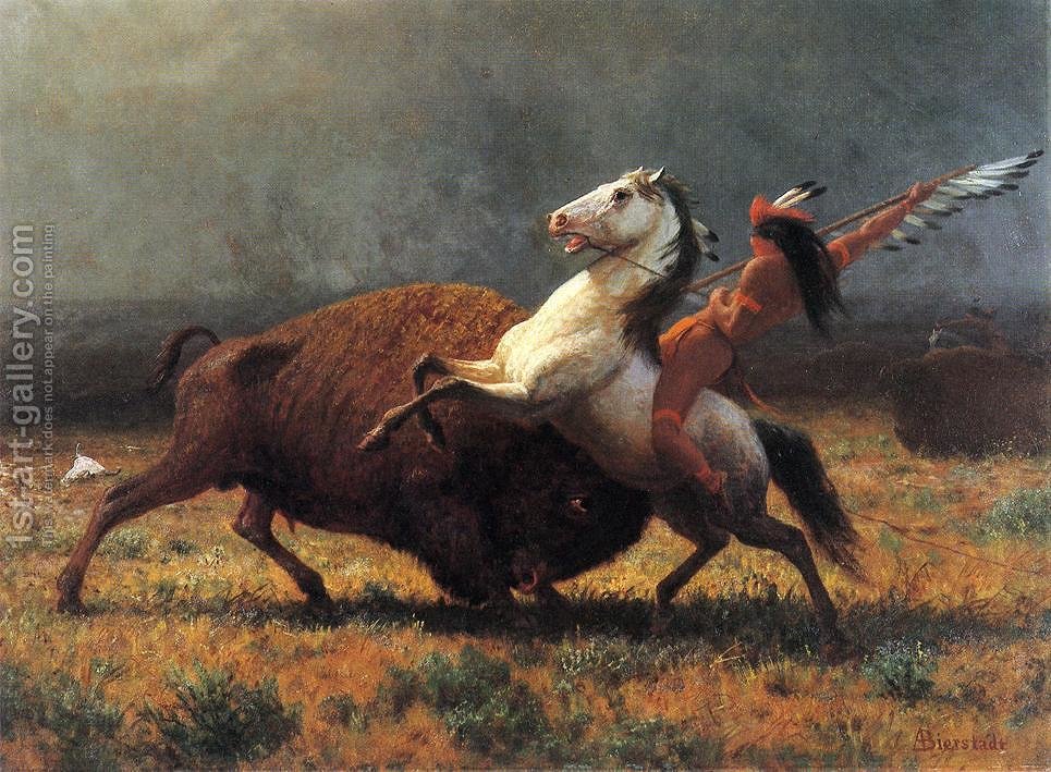 965x709 The Last Of The Buffalo Ii Albert Bierstadt Reproduction 1st Art - Buffalo Oil Painting