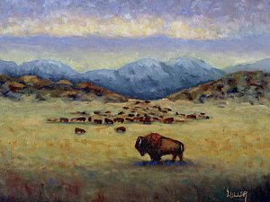 300x225 Buffalo Paintings Fine Art America - Buffalo Painting