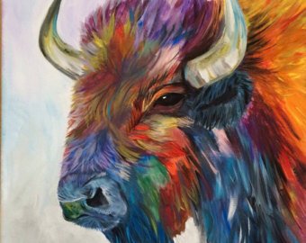 340x270 Buffalo Painting Etsy - Buffalo Painting