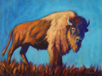432x326 California Artwork American Buffalo Painting, Wildlife Art By - Buffalo Painting