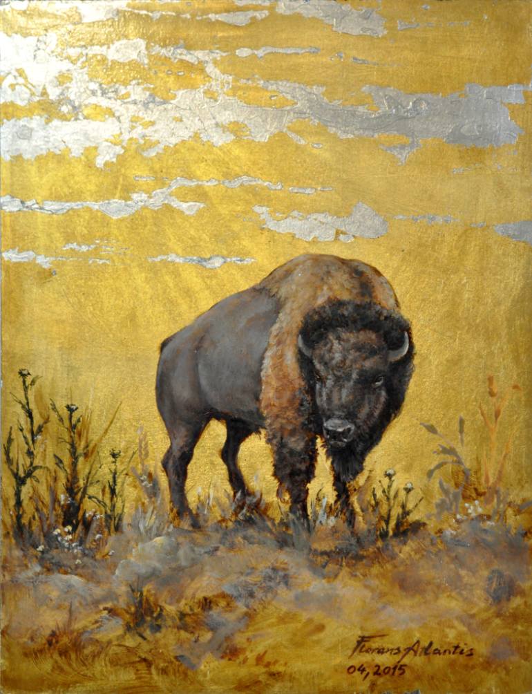 770x1004 Saatchi Art Buffalo Painting By Florans Atlantis - Buffalo Painting