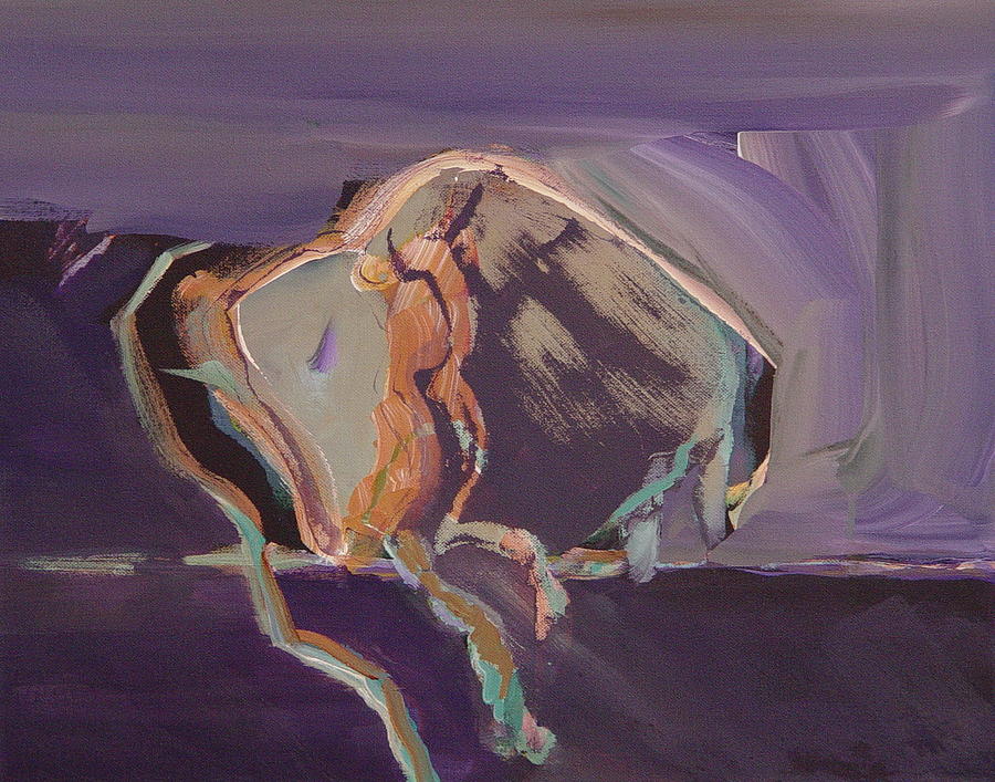 900x707 Buffalo Abstract Painting By Kevan Krasnoff - Buffalo Painting Abstract