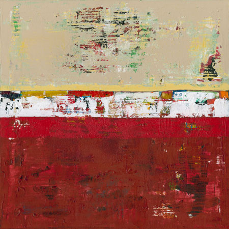 450x450 Indian Venetian Red Abstract Art Print Buffalo By Shawn Mcnulty - Buffalo Painting Abstract