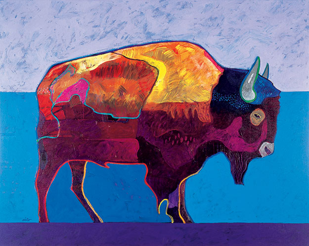 625x497 5 Things To Do Today Tacoma Art Museum Western Party, No Turning - Buffalo Painting Abstract