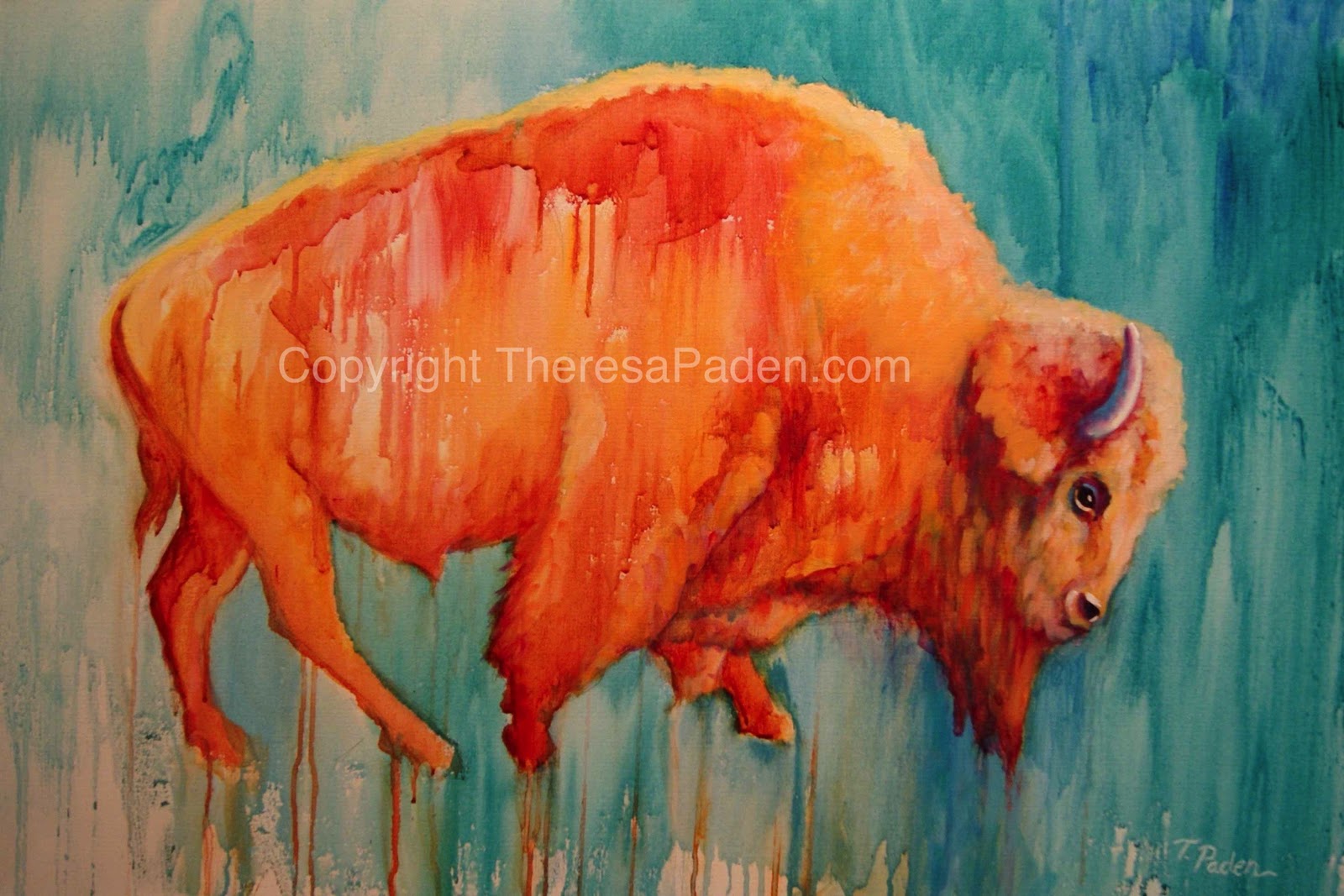 1600x1067 Wildlife Art Of The West Abstract Wildlife, Contemporary Buffalo - Buffalo Painting Abstract