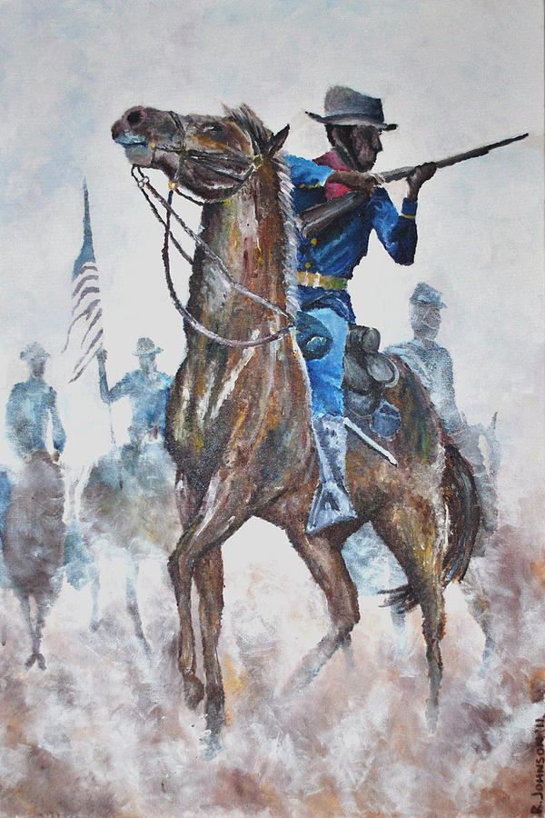 600x900 Buffalo Soldier Painting By Ray Johnson - Buffalo Soldier Painting