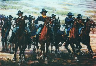 326x224 Buffalo Soldiers Art Print Gallery - Buffalo Soldier Painting