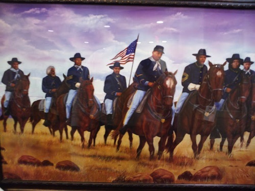 500x375 Confusing Painting Depicts Obama And Others As Buffalo Soldiers - Buffalo Soldier Painting