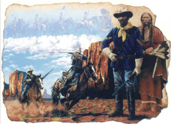 588x428 Buffalo Soldier Black Soldiers 10th Cavalry Art Poster - Buffalo Soldier Painting