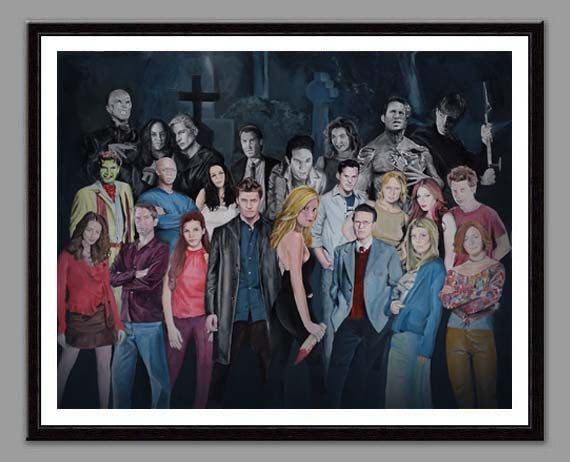 570x462 Buffy The Vampire Slayer Angel Ensemble - Buffy Painting