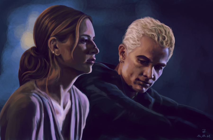 900x591 Buffy And Spike By Prof Dr Dr Weird - Buffy Painting