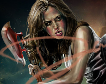 340x270 Illyria Buffy The Vampire Slayer Angel Original Painting - Buffy Painting