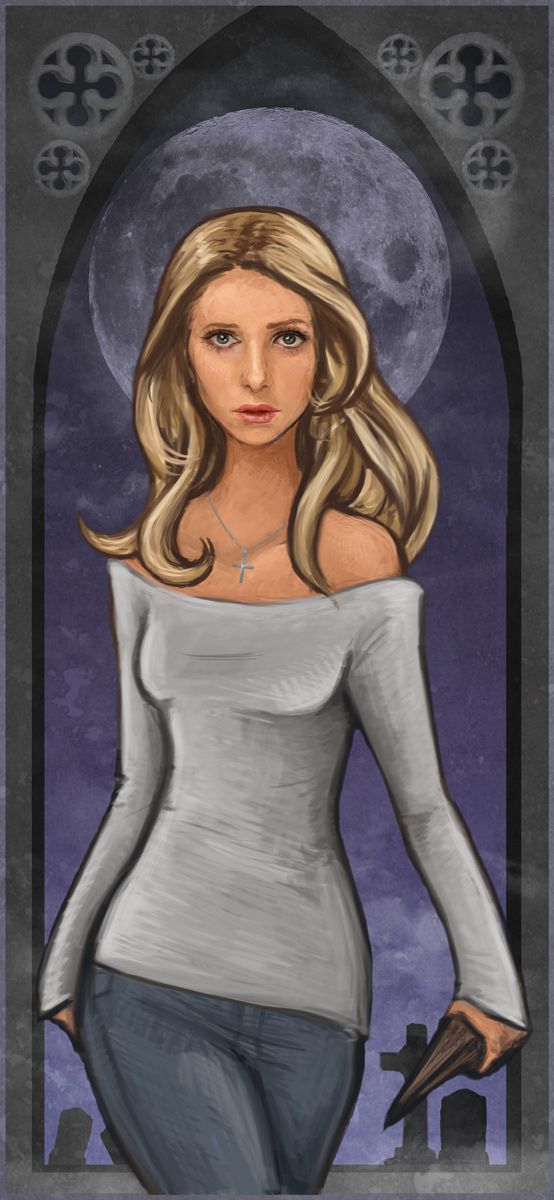 554x1200 Best 126 Buffy Art Images On Buffy Summers, The Vamps - Buffy Painting