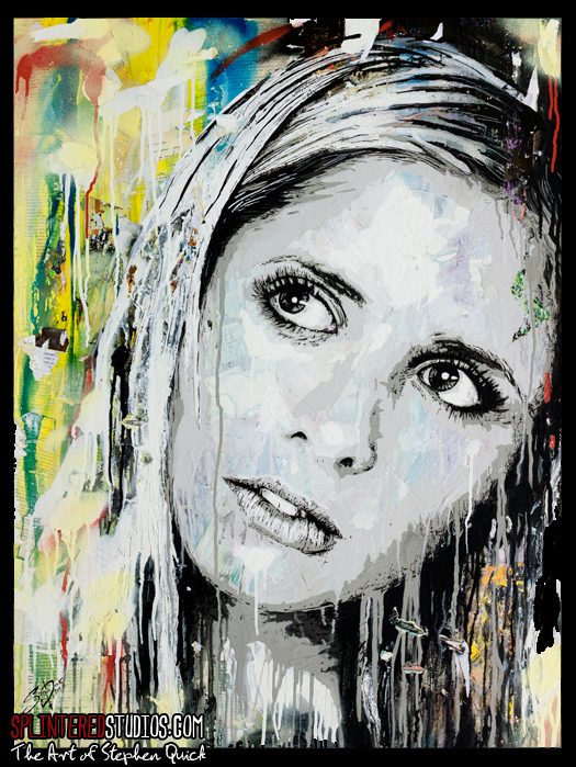525x699 Buffy, Sarah Michelle Gellar Portrait Painting - Buffy Painting