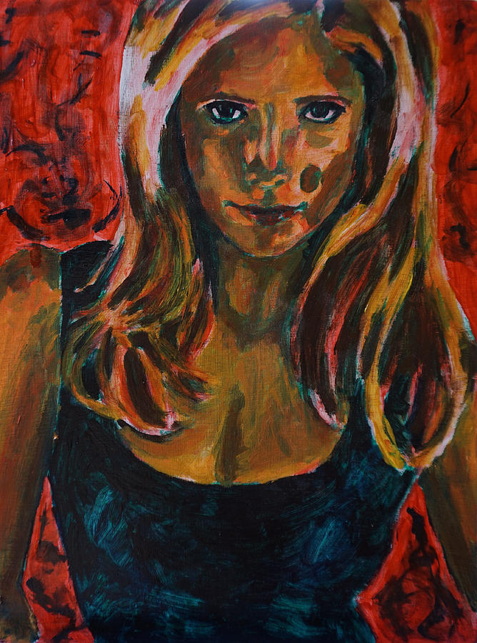 668x900 Buffy Painting By Katherine Klauber - Buffy Painting