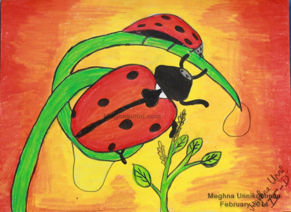 1000x729 Lady Bug Painting - Bug Painting