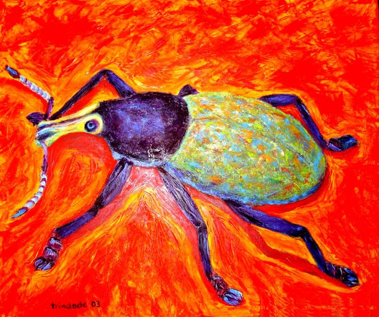 770x644 Saatchi Art Purple Bug Painting By Nalia Trin - Bug Painting