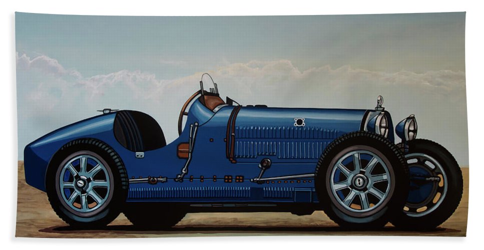 967x500 Bugatti Type 35 1924 Painting Beach Towel For Sale By Paul Meijering - Bugatti Painting