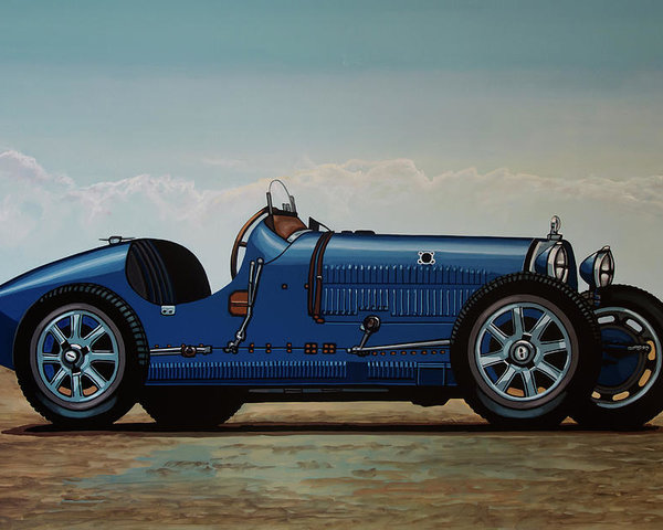 600x480 Bugatti Type 35 1924 Painting Poster By Paul Meijering - Bugatti Painting
