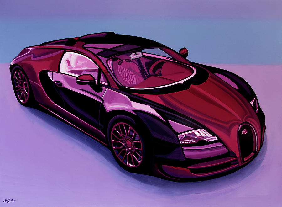 900x660 Bugatti Veyron 2005 Painting Painting By Paul Meijering - Bugatti Painting