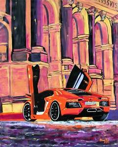 241x300 Large Contemporary Original Modern Wall Bugatti Painting Fine Art - Bugatti Painting